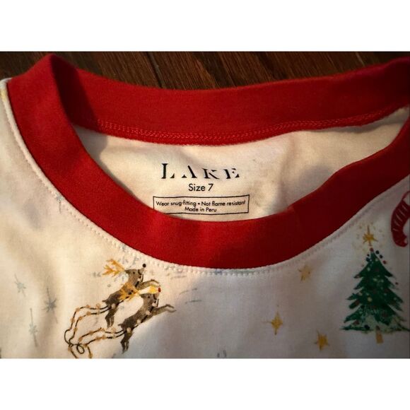 LAKE Christmas SHIRT ONLY Size 7 - Picture 3 of 4